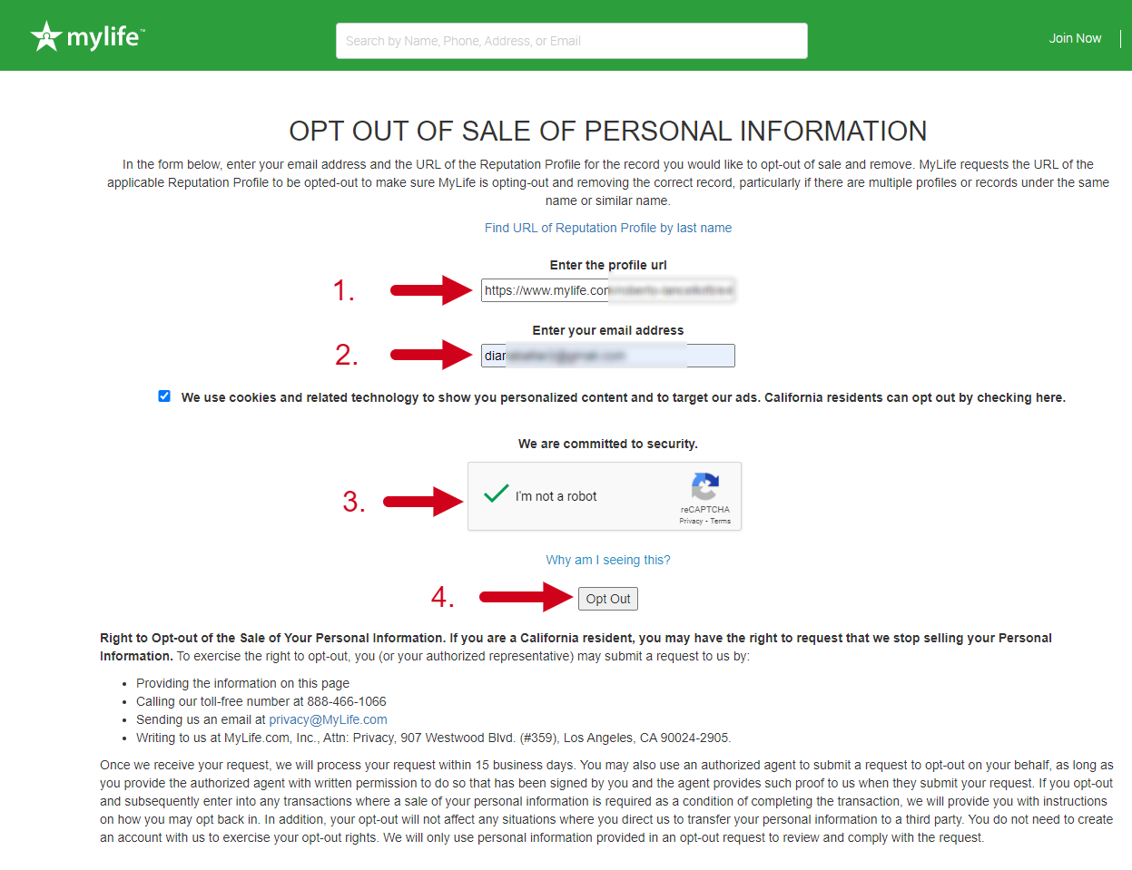 How to Opt-Out and Remove Yourself from MyLife