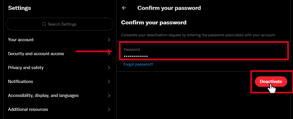 Deactivate Your Twitter Account