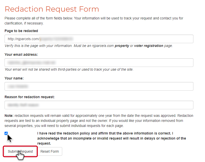 How to Opt Out of NJParcels.com